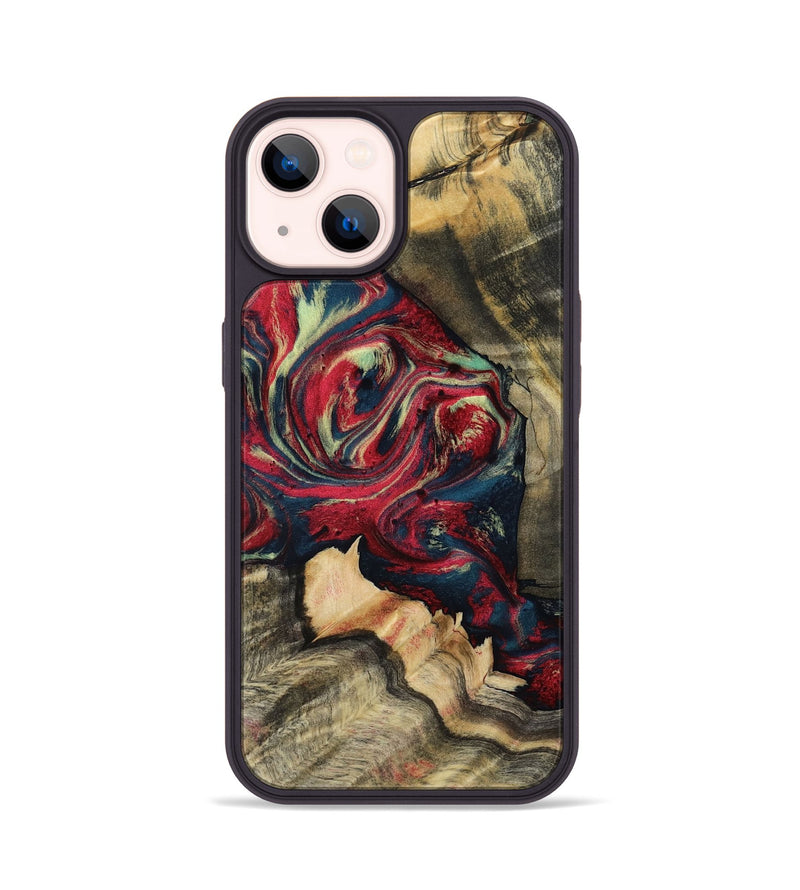 iPhone 14 Wood Phone Case - Tyrone (Red, 801864)