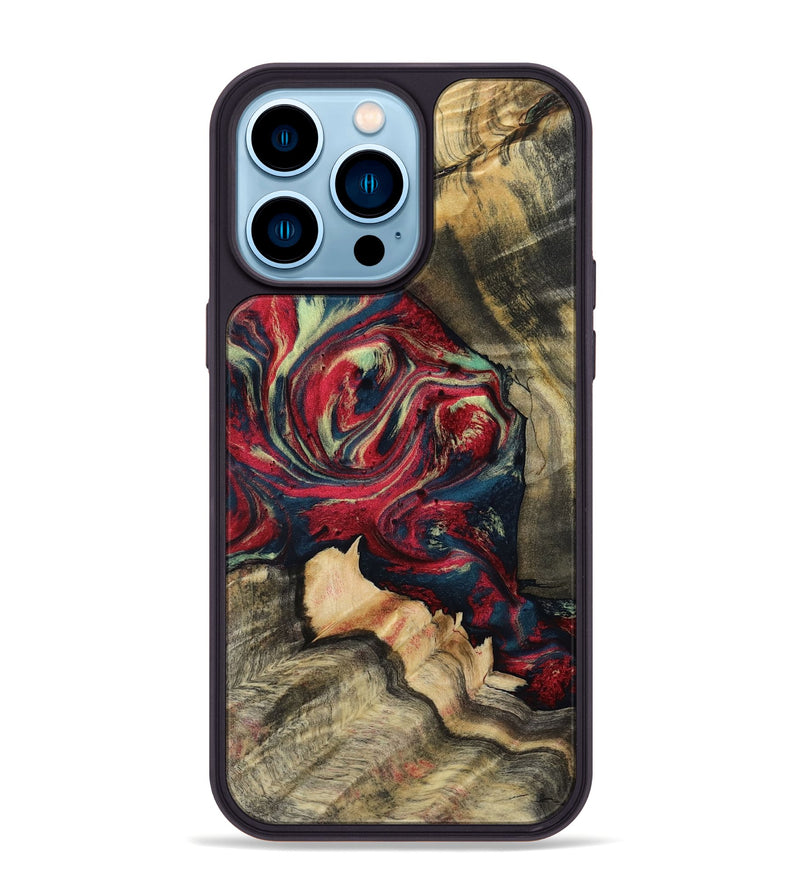iPhone 14 Pro Max Wood Phone Case - Tyrone (Red, 801864)