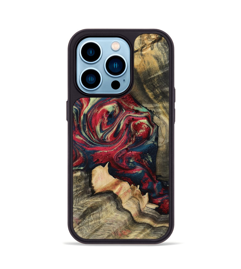 iPhone 14 Pro Wood Phone Case - Tyrone (Red, 801864)
