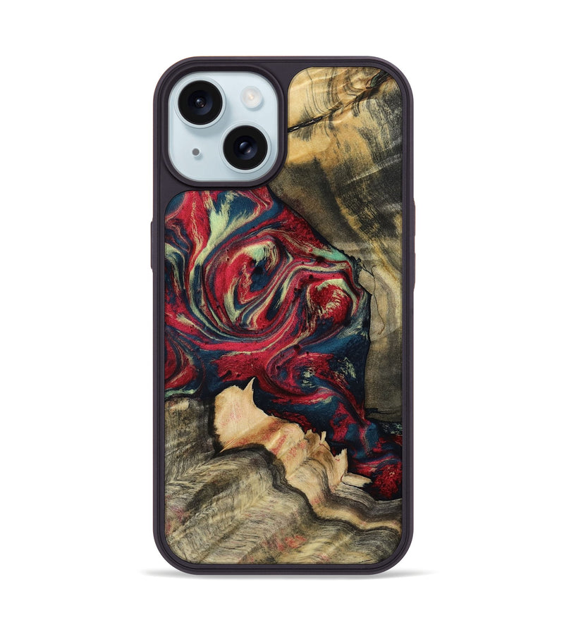 iPhone 15 Wood Phone Case - Tyrone (Red, 801864)