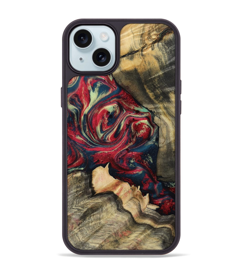 iPhone 15 Plus Wood Phone Case - Tyrone (Red, 801864)