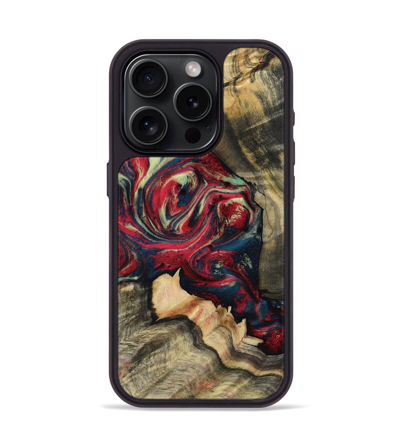 iPhone 15 Pro Wood Phone Case - Tyrone (Red, 801864)