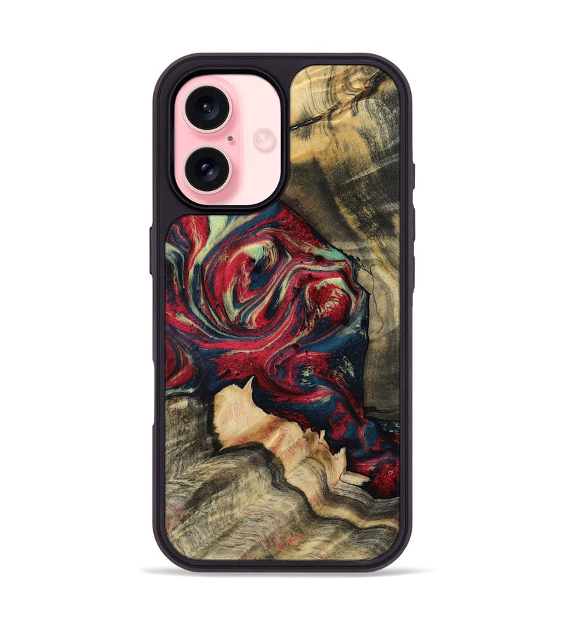 iPhone 16 Wood Phone Case - Tyrone (Red, 801864)