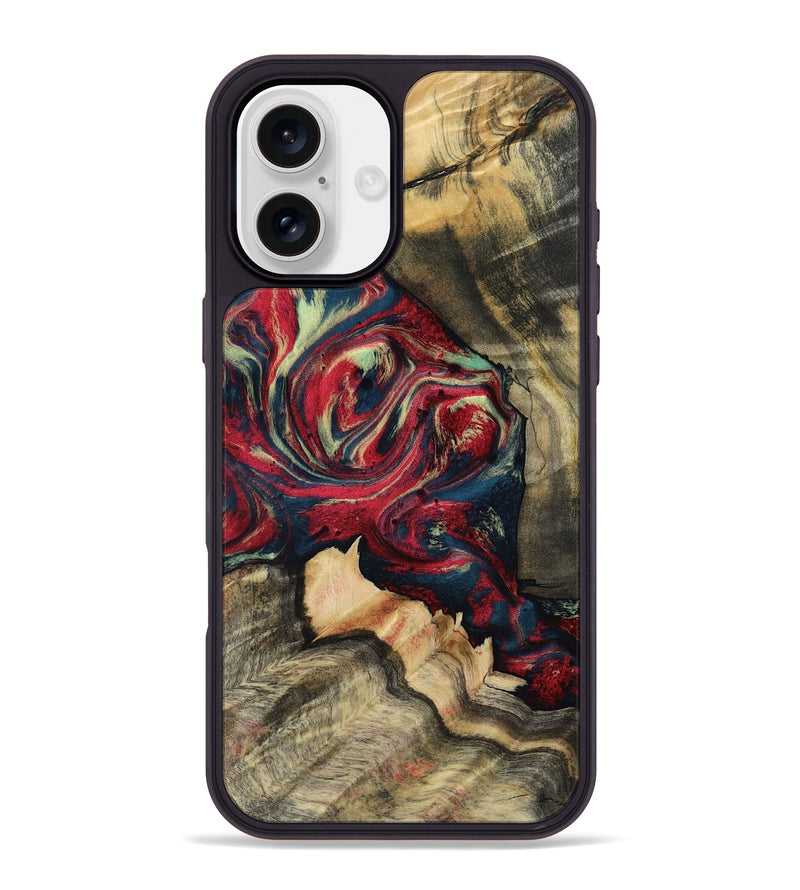 iPhone 16 Plus Wood Phone Case - Tyrone (Red, 801864)