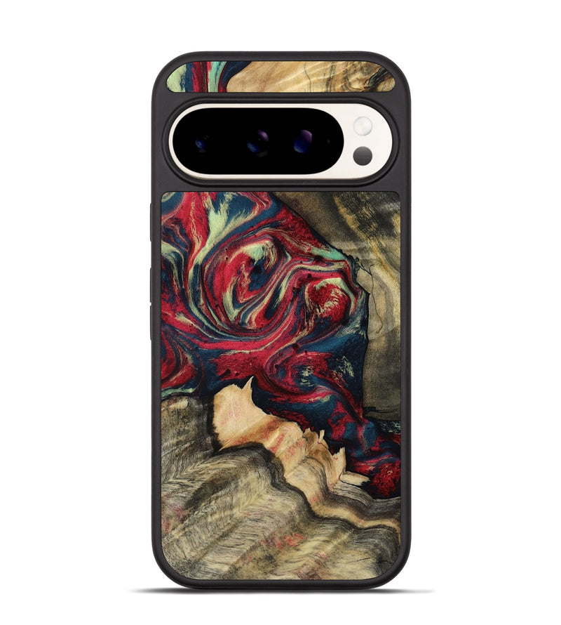 Pixel 9 Wood Phone Case - Tyrone (Red, 801864)