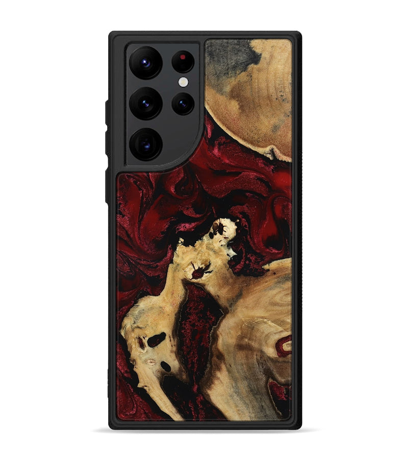 Galaxy S22 Ultra Wood Phone Case - Roxanna (Red, 801865)