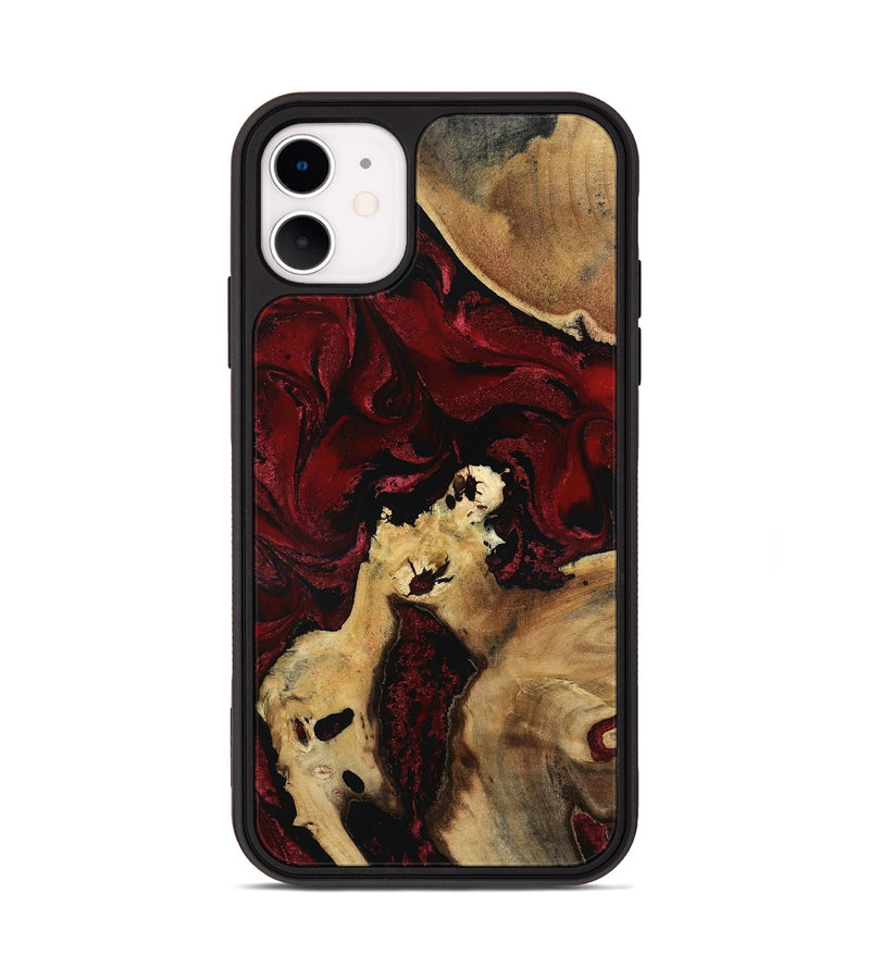 iPhone 11 Wood Phone Case - Roxanna (Red, 801865)