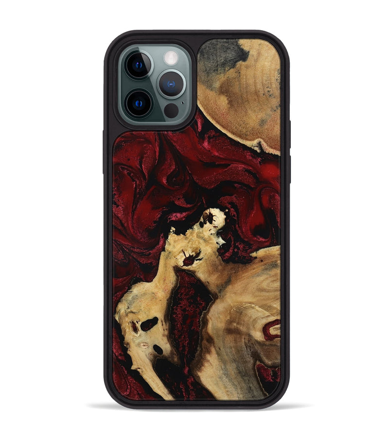 iPhone 12 Pro Max Wood Phone Case - Roxanna (Red, 801865)