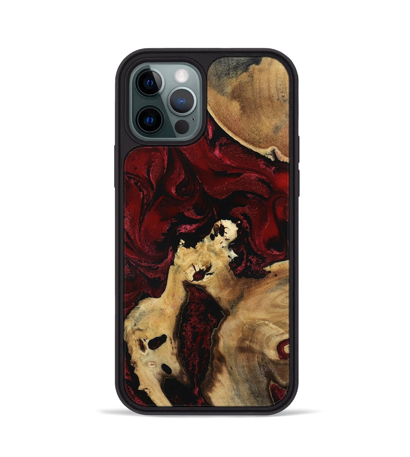 iPhone 12 Pro Wood Phone Case - Roxanna (Red, 801865)