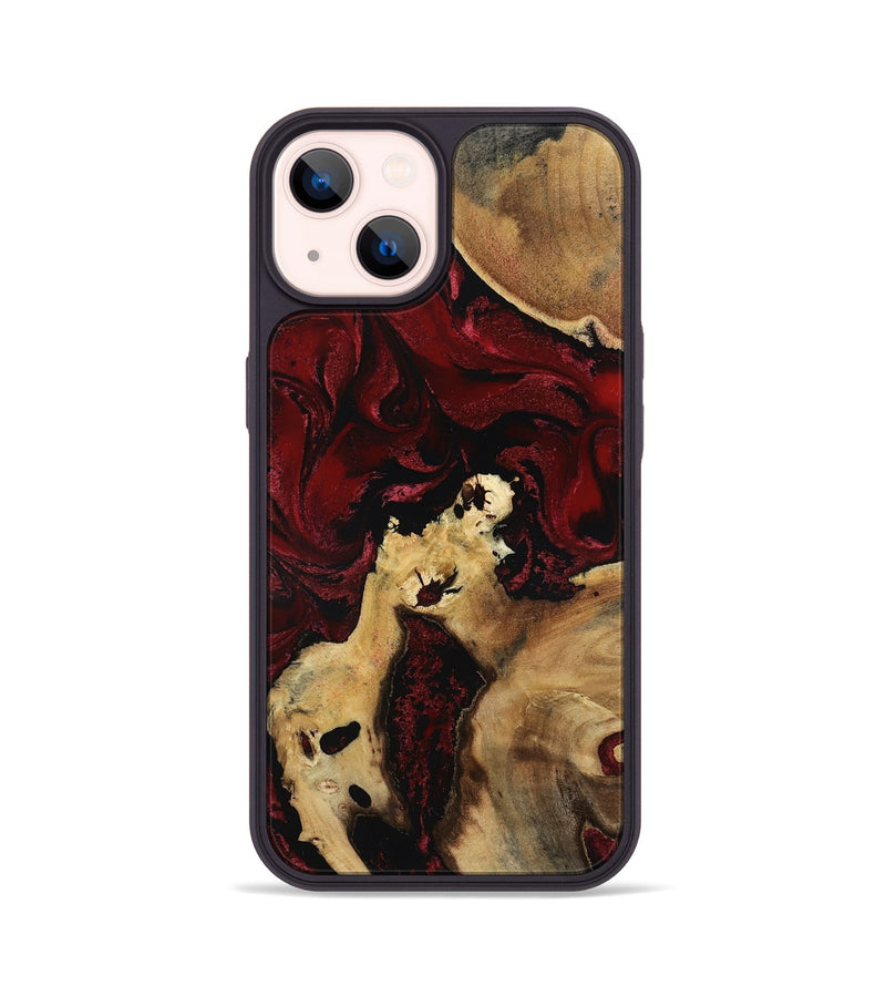 iPhone 14 Wood Phone Case - Roxanna (Red, 801865)