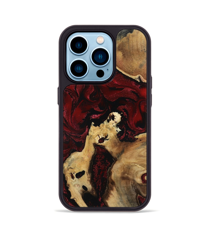 iPhone 14 Pro Wood Phone Case - Roxanna (Red, 801865)