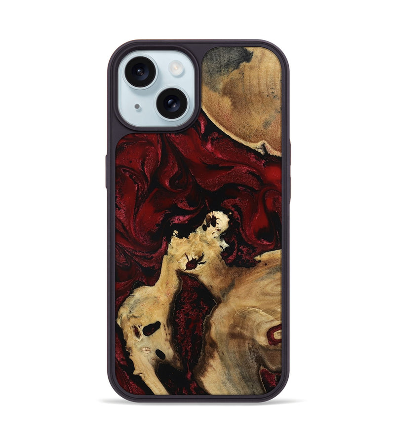 iPhone 15 Wood Phone Case - Roxanna (Red, 801865)
