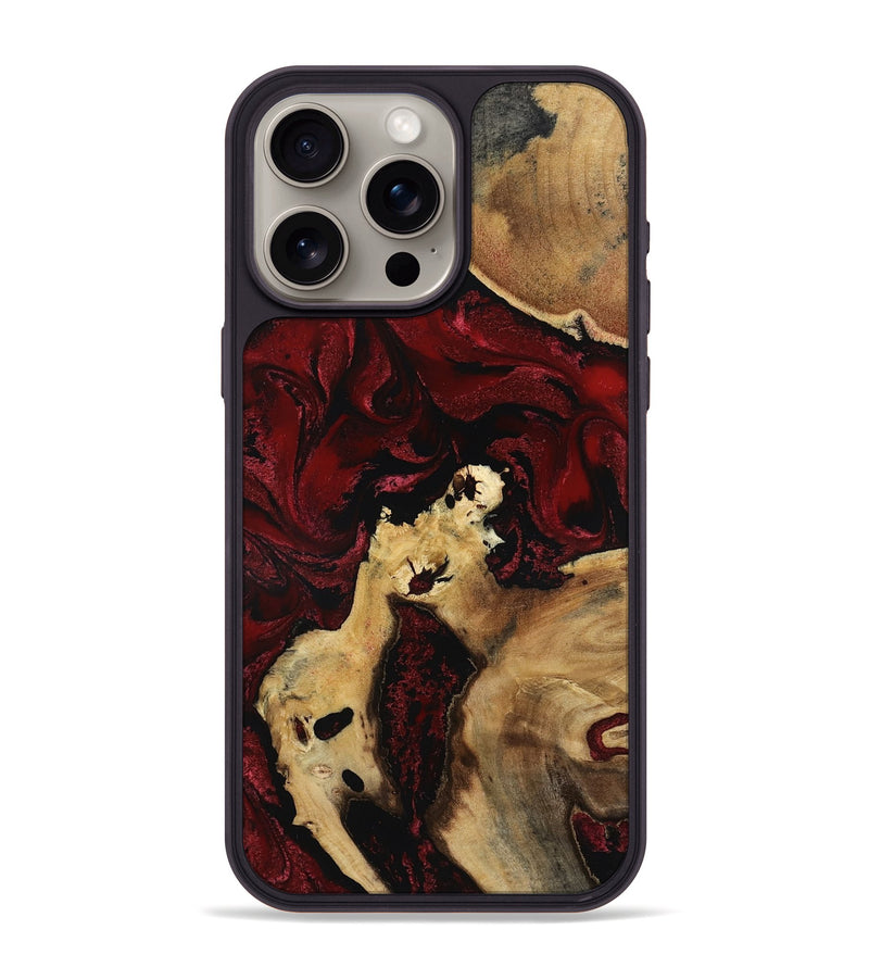 iPhone 15 Pro Max Wood Phone Case - Roxanna (Red, 801865)