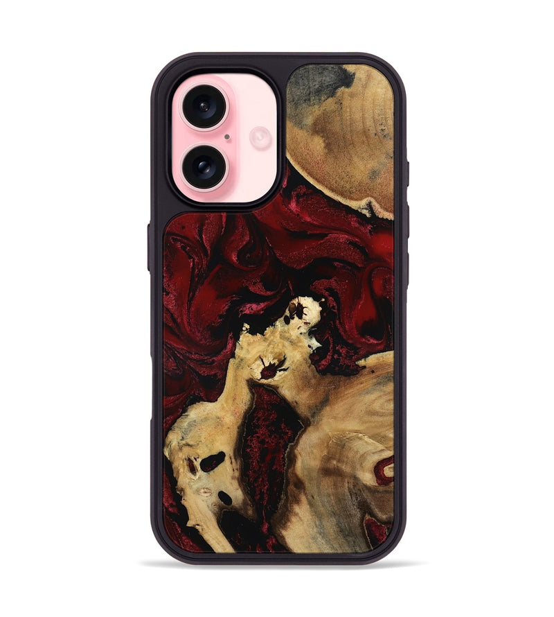 iPhone 16 Wood Phone Case - Roxanna (Red, 801865)