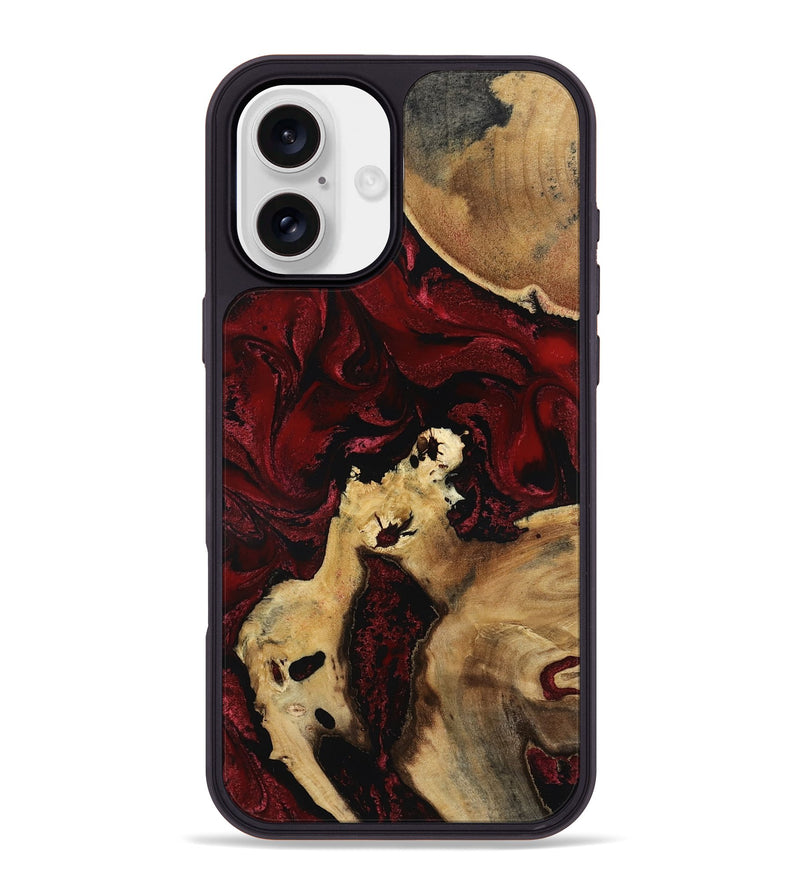 iPhone 16 Plus Wood Phone Case - Roxanna (Red, 801865)