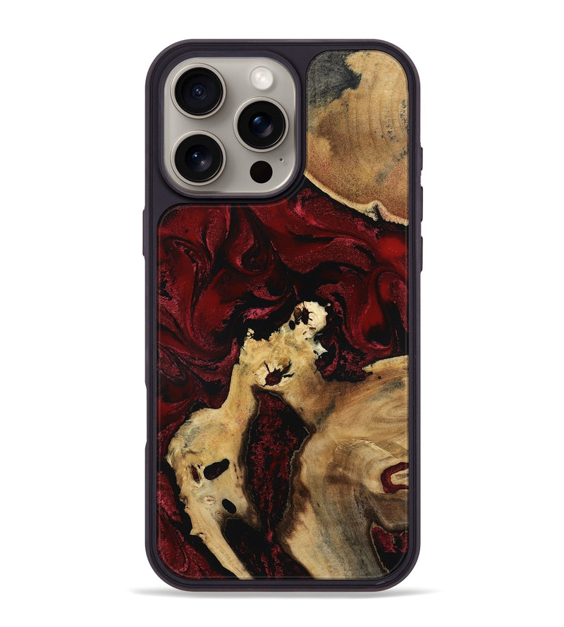 iPhone 16 Pro Max Wood Phone Case - Roxanna (Red, 801865)