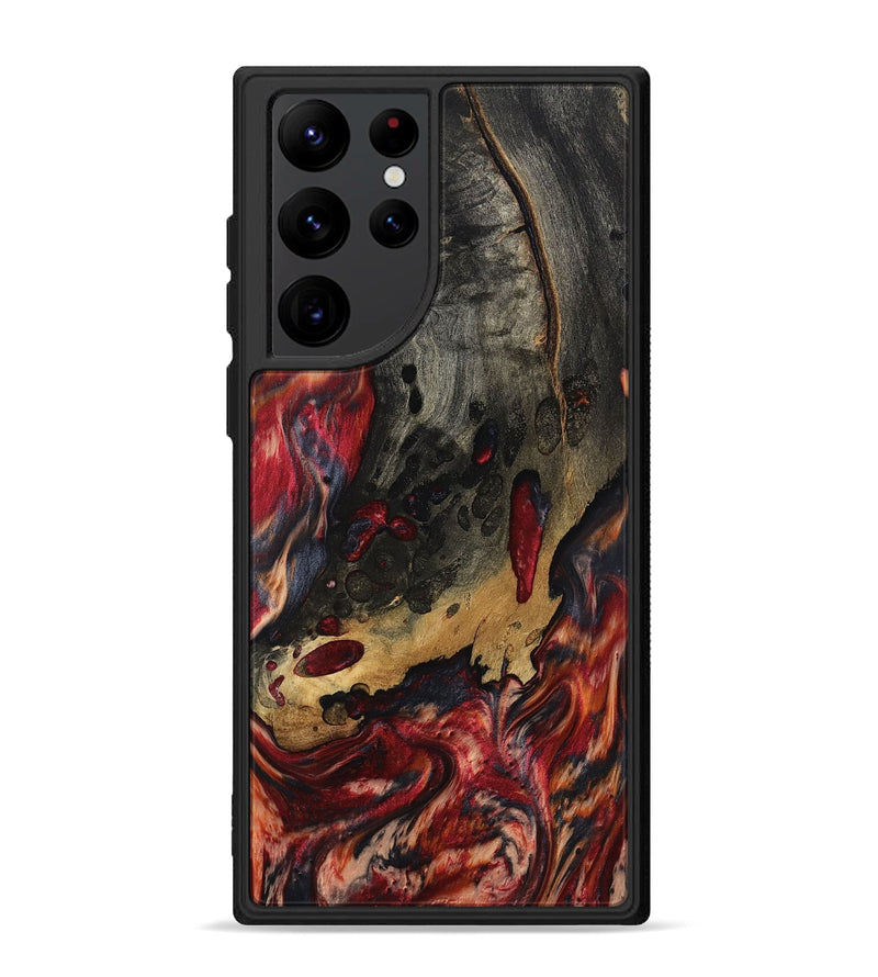 Galaxy S22 Ultra Wood Phone Case - Myrtis (Red, 801866)