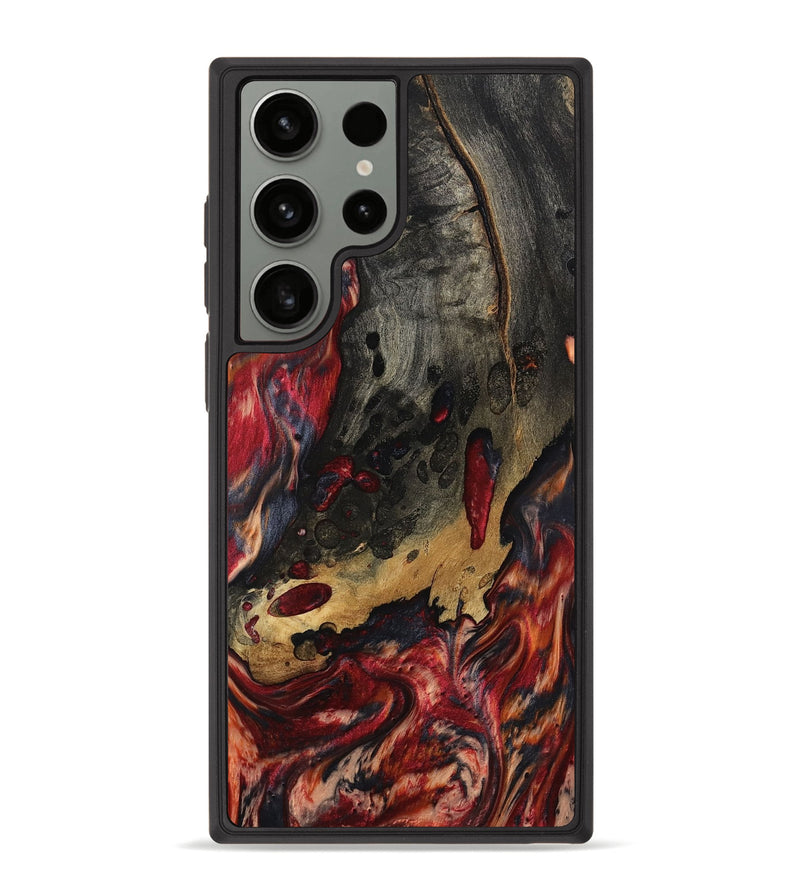 Galaxy S23 Ultra Wood Phone Case - Myrtis (Red, 801866)