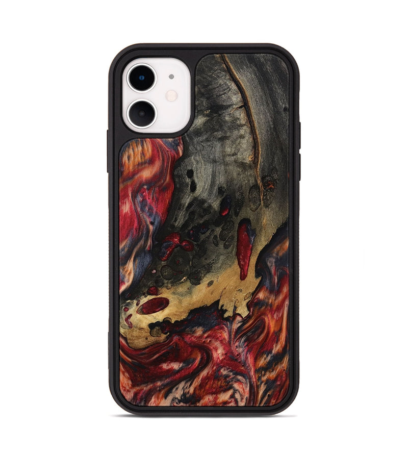 iPhone 11 Wood Phone Case - Myrtis (Red, 801866)