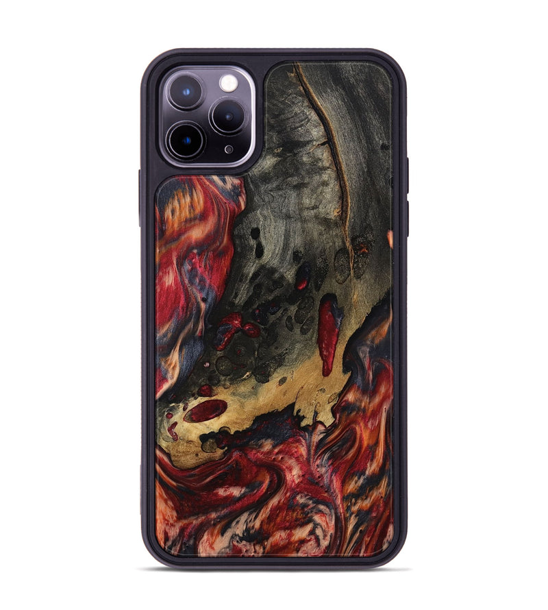 iPhone 11 Pro Max Wood Phone Case - Myrtis (Red, 801866)