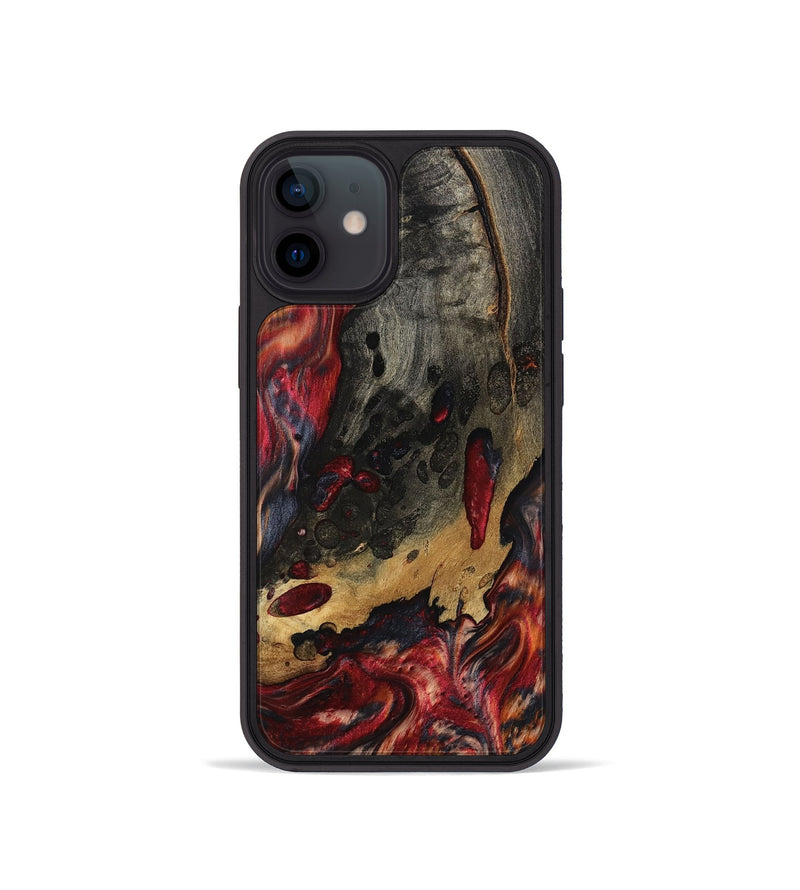 iPhone 12 mini Wood Phone Case - Myrtis (Red, 801866)