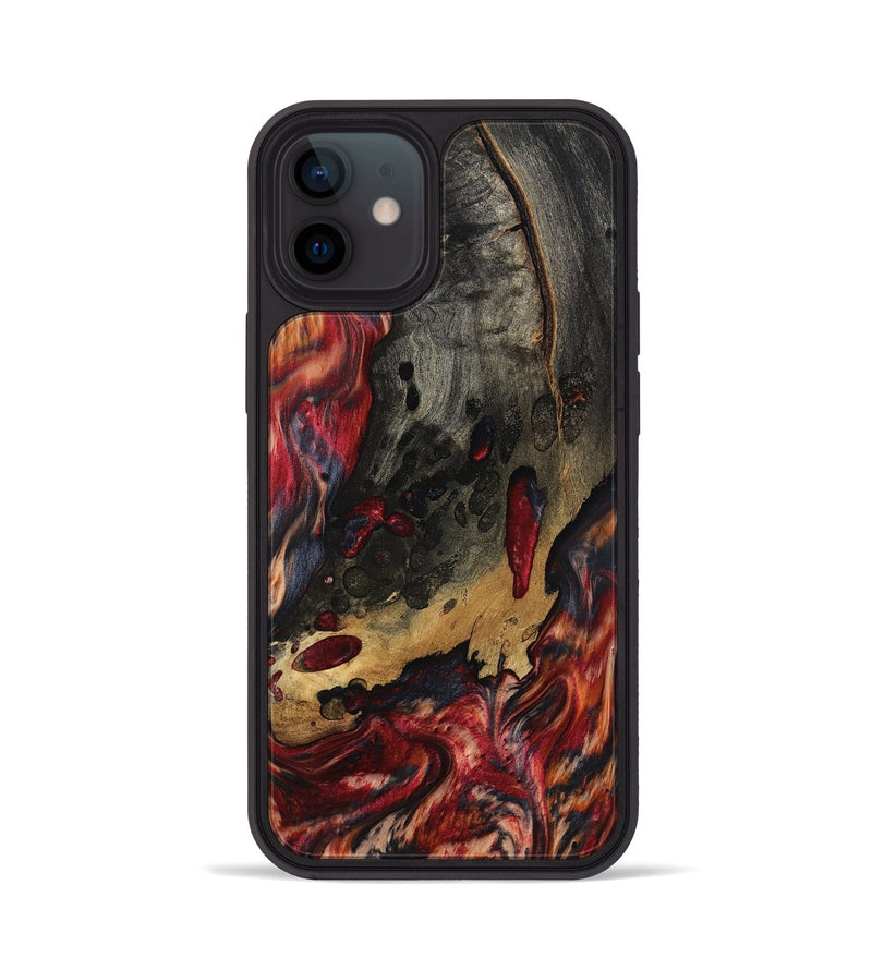 iPhone 12 Wood Phone Case - Myrtis (Red, 801866)