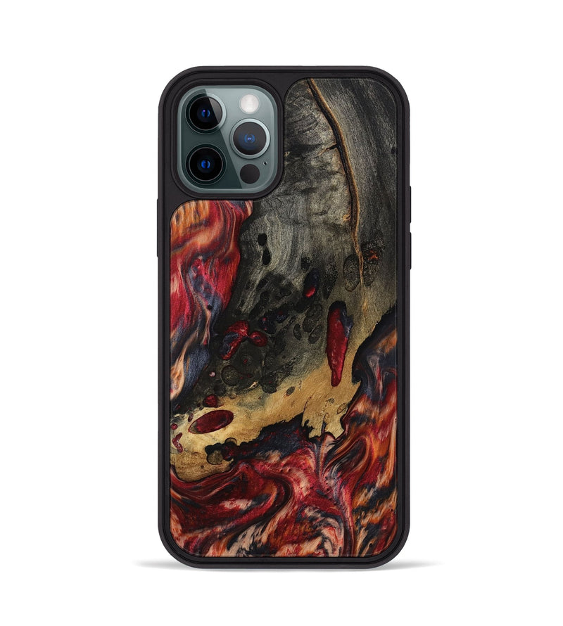iPhone 12 Pro Wood Phone Case - Myrtis (Red, 801866)