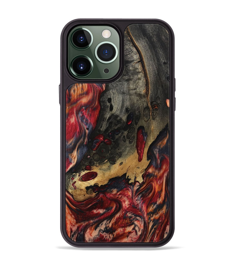 iPhone 13 Pro Max Wood Phone Case - Myrtis (Red, 801866)