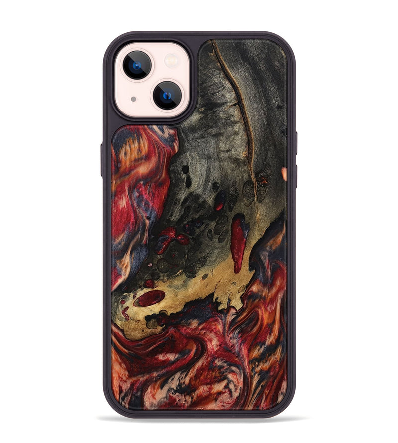 iPhone 14 Plus Wood Phone Case - Myrtis (Red, 801866)