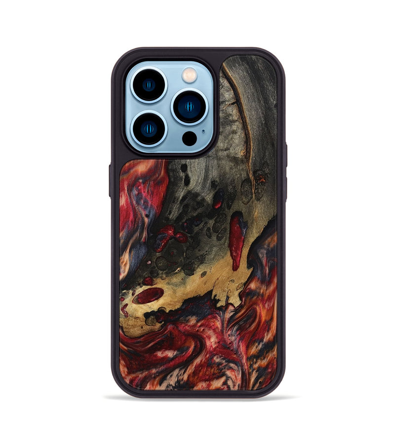 iPhone 14 Pro Wood Phone Case - Myrtis (Red, 801866)