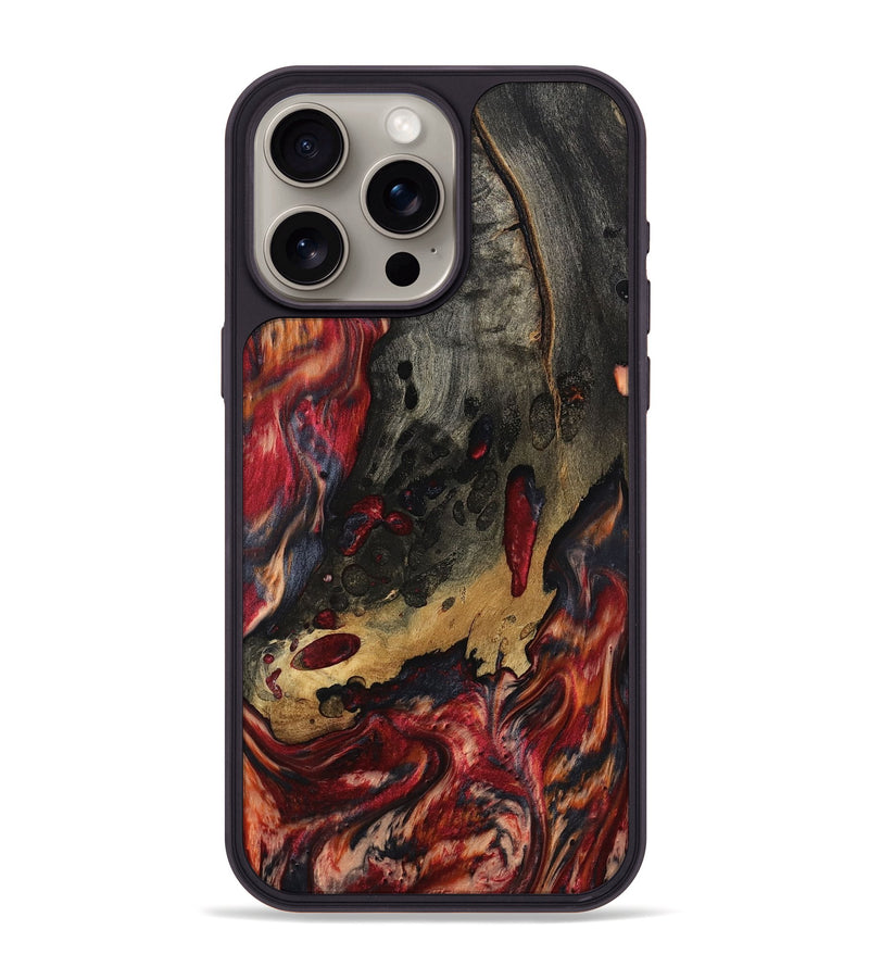 iPhone 15 Pro Max Wood Phone Case - Myrtis (Red, 801866)