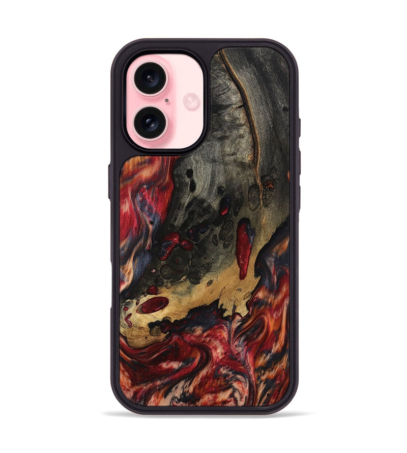 iPhone 16 Wood Phone Case - Myrtis (Red, 801866)