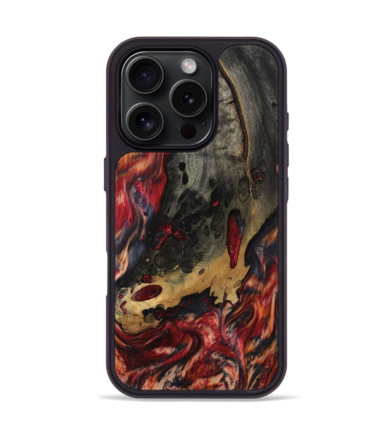 iPhone 16 Pro Wood Phone Case - Myrtis (Red, 801866)