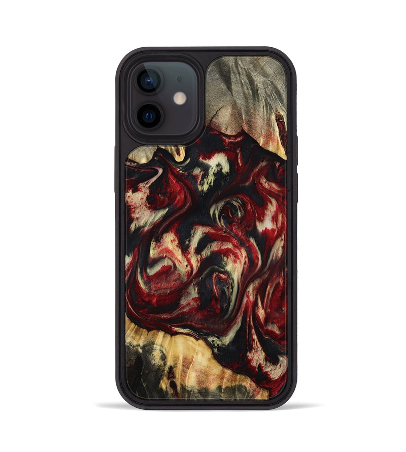 iPhone 12 Wood Phone Case - Hugo (Red, 801867)