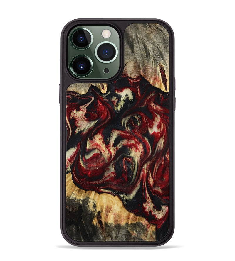iPhone 13 Pro Max Wood Phone Case - Hugo (Red, 801867)