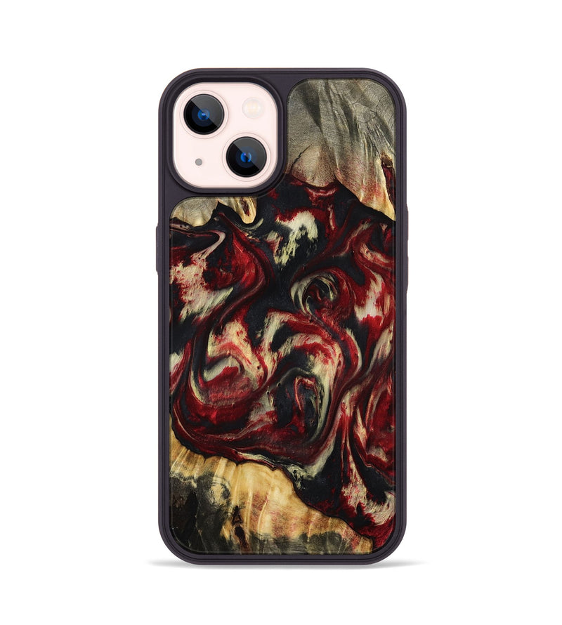 iPhone 14 Wood Phone Case - Hugo (Red, 801867)
