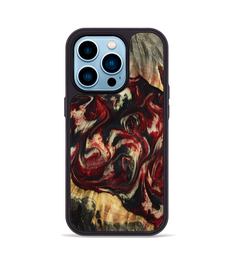 iPhone 14 Pro Wood Phone Case - Hugo (Red, 801867)