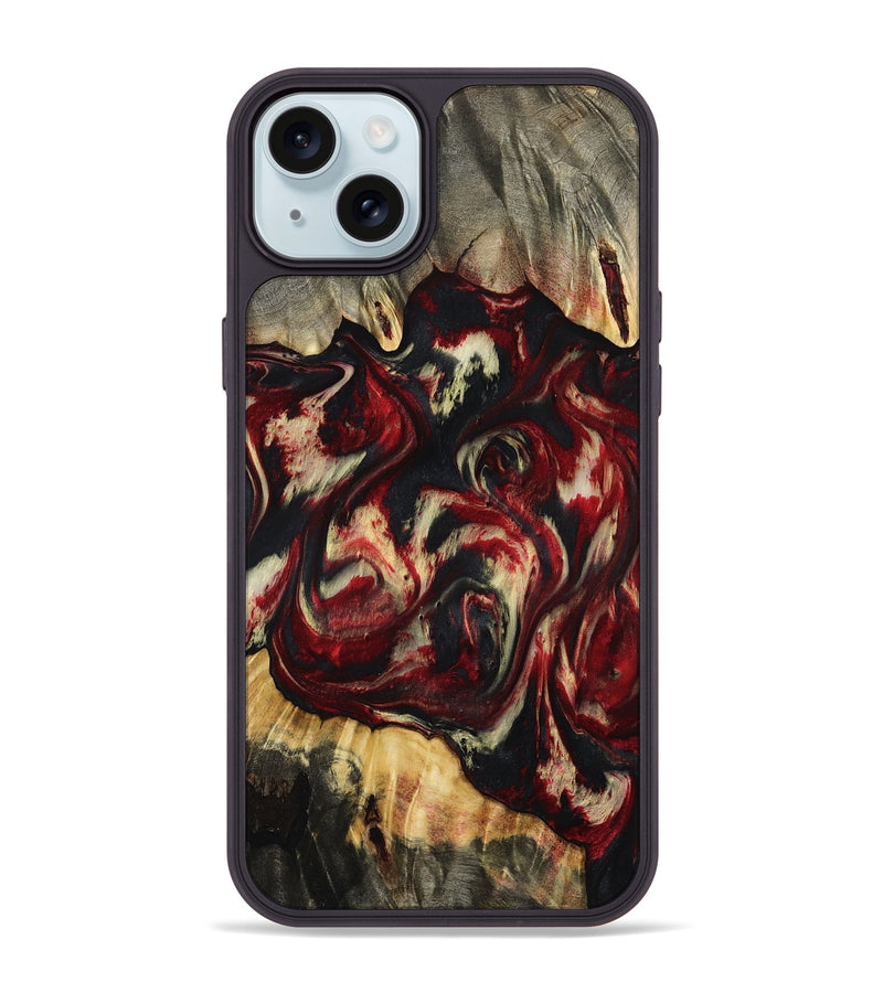 iPhone 15 Plus Wood Phone Case - Hugo (Red, 801867)