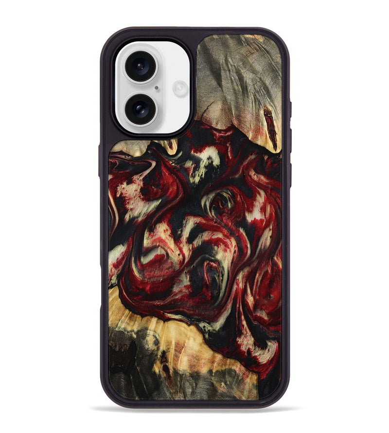 iPhone 16 Plus Wood Phone Case - Hugo (Red, 801867)