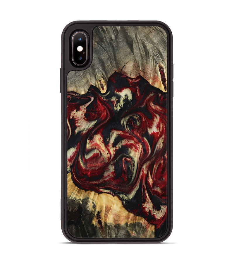 iPhone Xs Max Wood Phone Case - Hugo (Red, 801867)