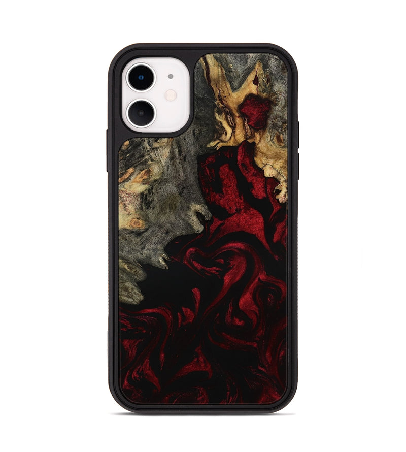 iPhone 11 Wood Phone Case - Adeline (Red, 801868)
