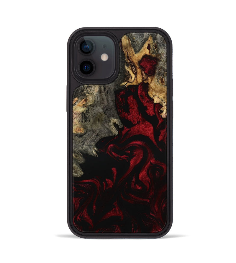iPhone 12 Wood Phone Case - Adeline (Red, 801868)