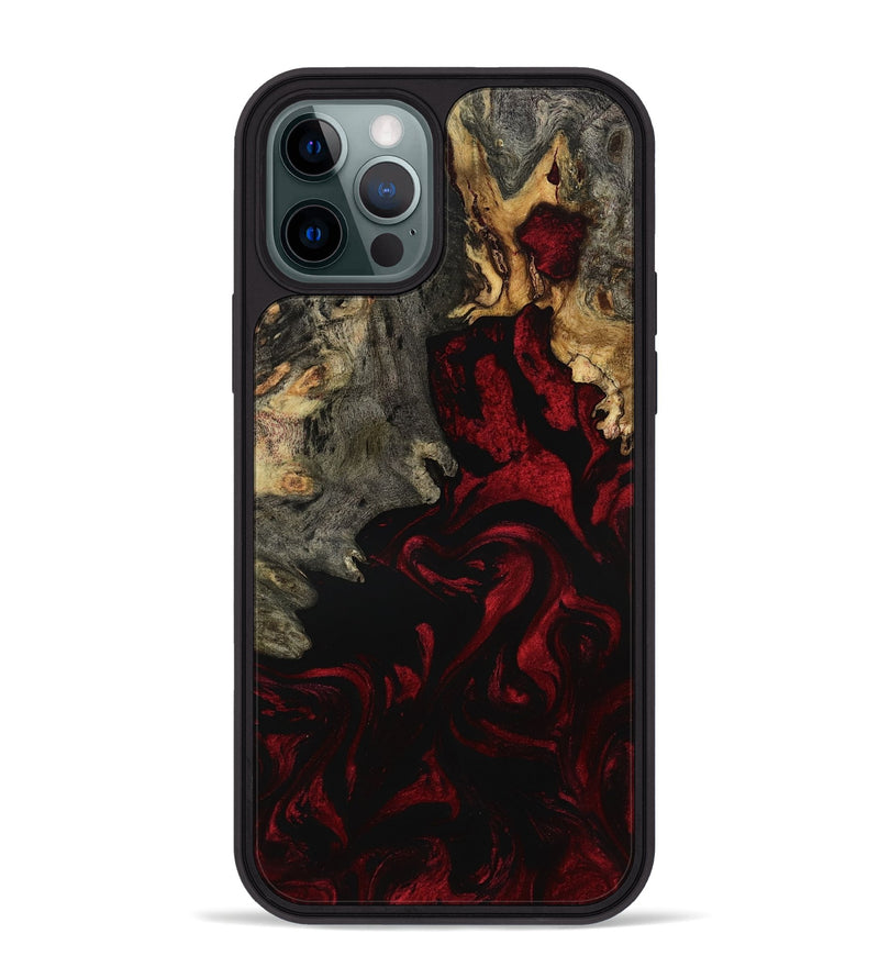 iPhone 12 Pro Max Wood Phone Case - Adeline (Red, 801868)