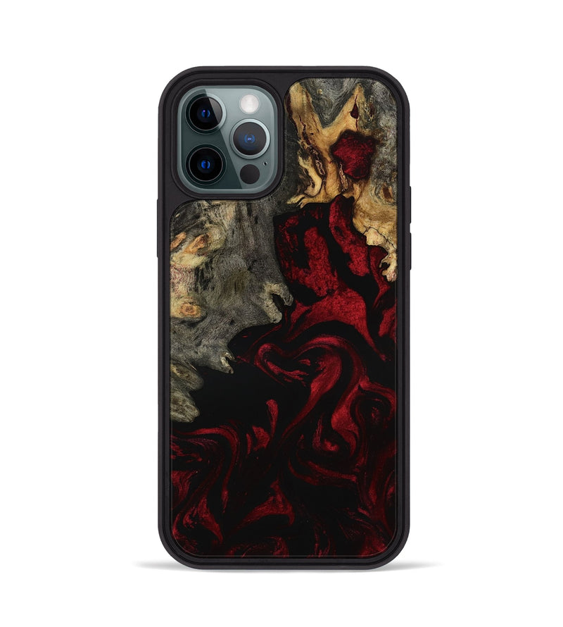 iPhone 12 Pro Wood Phone Case - Adeline (Red, 801868)