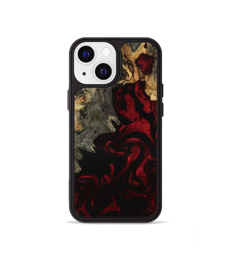 iPhone 13 mini Wood Phone Case - Adeline (Red, 801868)