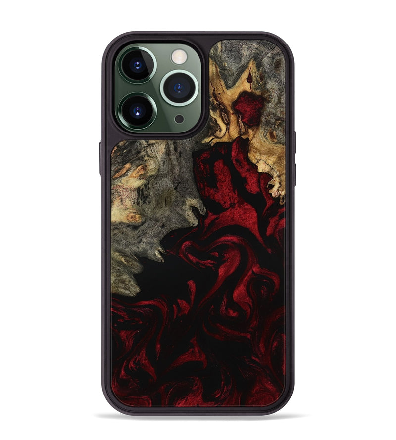 iPhone 13 Pro Max Wood Phone Case - Adeline (Red, 801868)