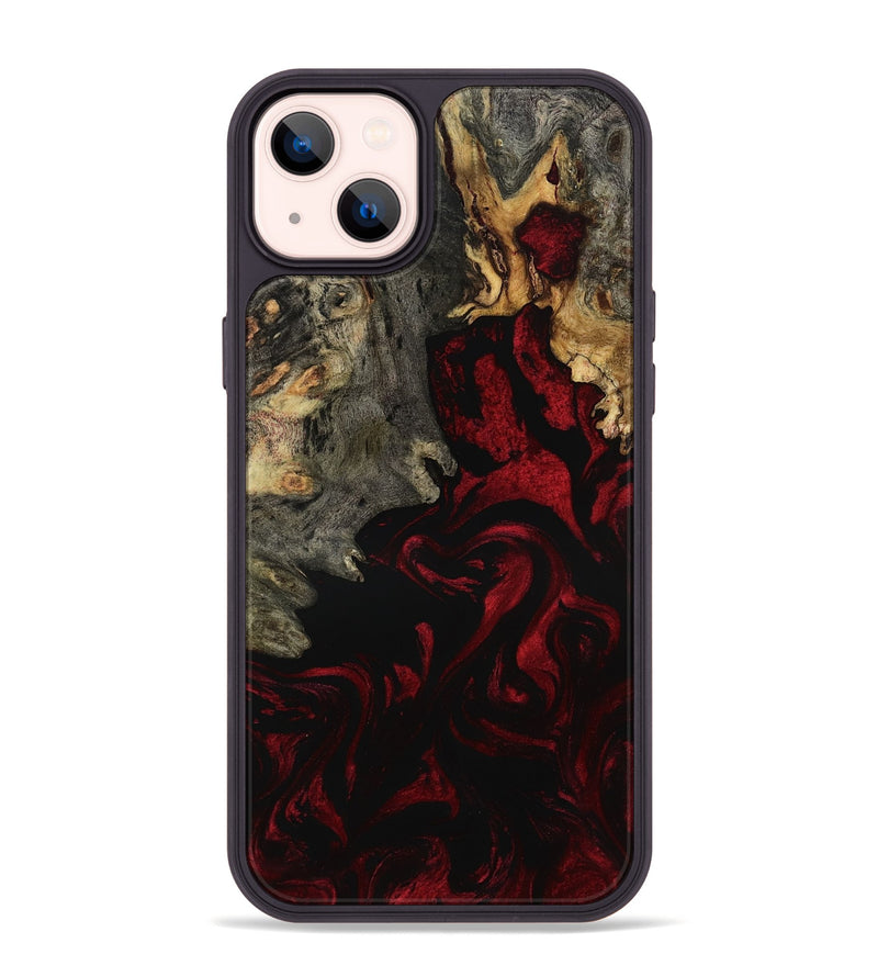 iPhone 14 Plus Wood Phone Case - Adeline (Red, 801868)