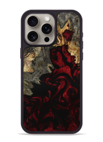 iPhone 15 Pro Max Wood Phone Case - Adeline (Red, 801868)