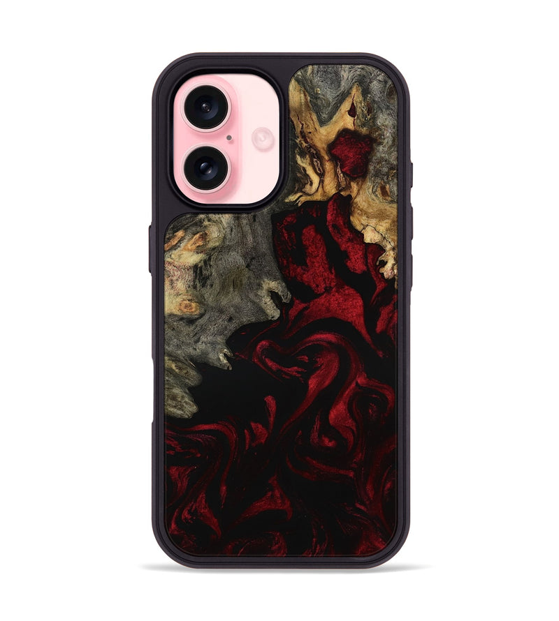 iPhone 16 Wood Phone Case - Adeline (Red, 801868)