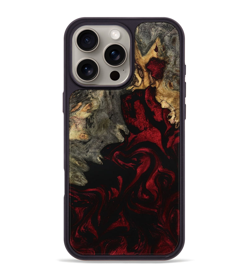 iPhone 16 Pro Max Wood Phone Case - Adeline (Red, 801868)
